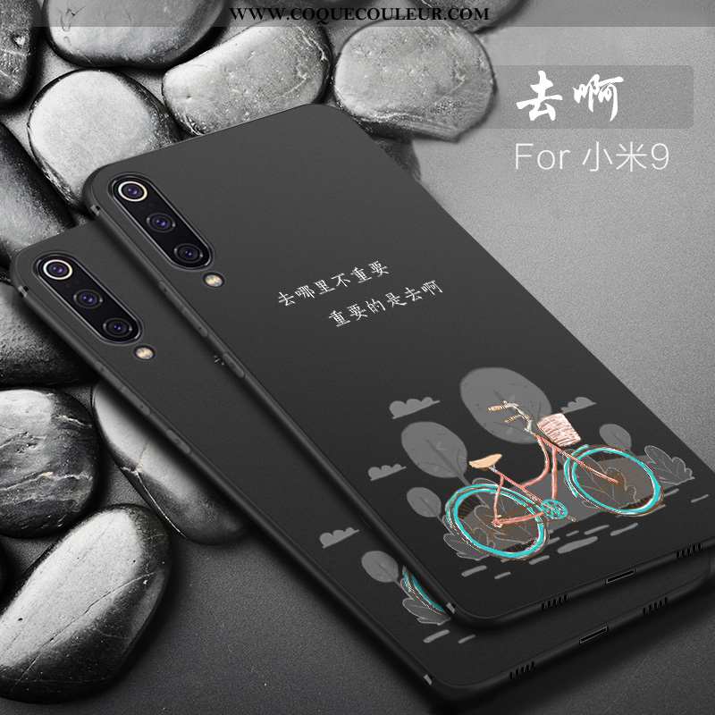 Étui Xiaomi Mi 9 Créatif Net Rouge Fluide Doux, Coque Xiaomi Mi 9 Ultra Téléphone Portable Noir