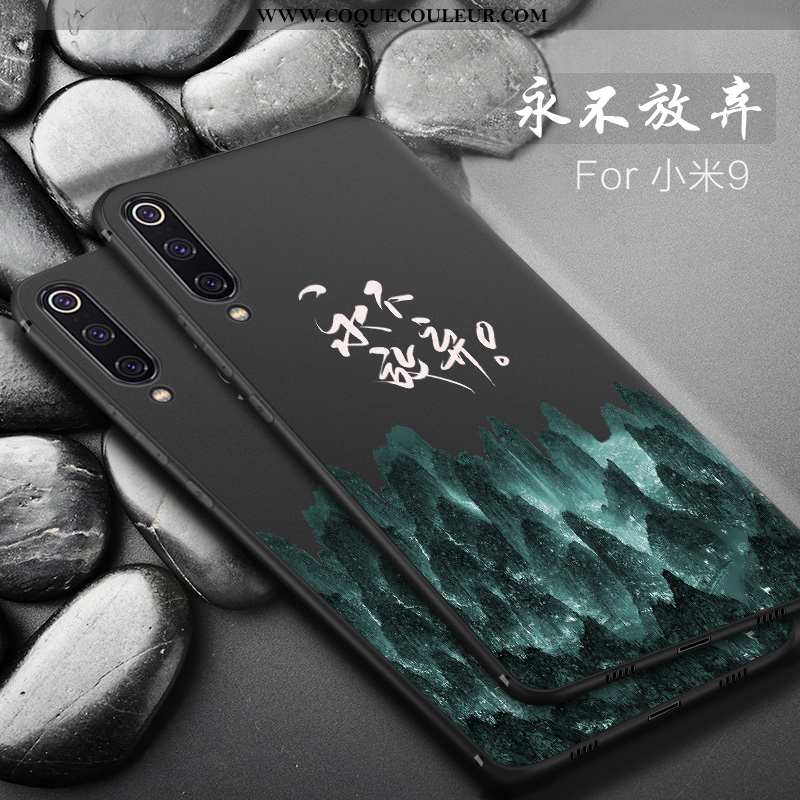 Étui Xiaomi Mi 9 Créatif Net Rouge Fluide Doux, Coque Xiaomi Mi 9 Ultra Téléphone Portable Noir