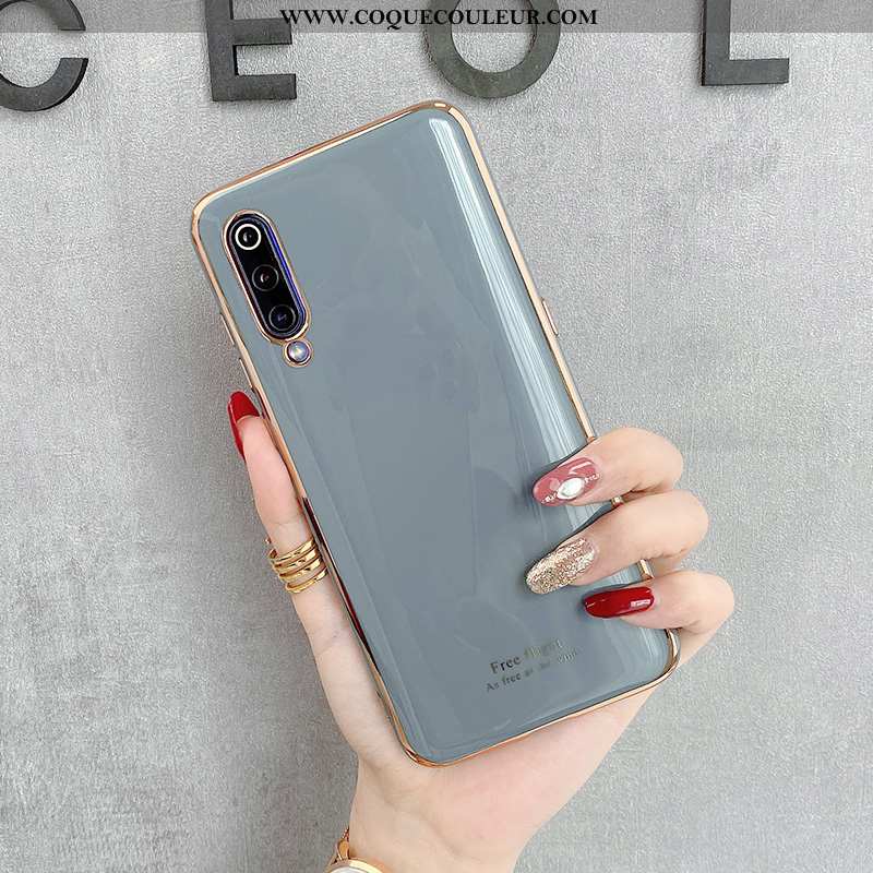 Coque Xiaomi Mi 9 Tendance Fluide Doux, Housse Xiaomi Mi 9 Modèle Fleurie Téléphone Portable Verte