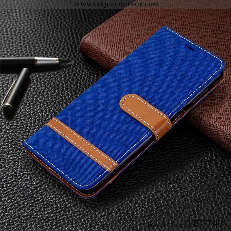 Coque Xiaomi Mi 9 Cuir Téléphone Portable Housse, Housse Xiaomi Mi 9 Bleu Marin Carte Bleu Foncé