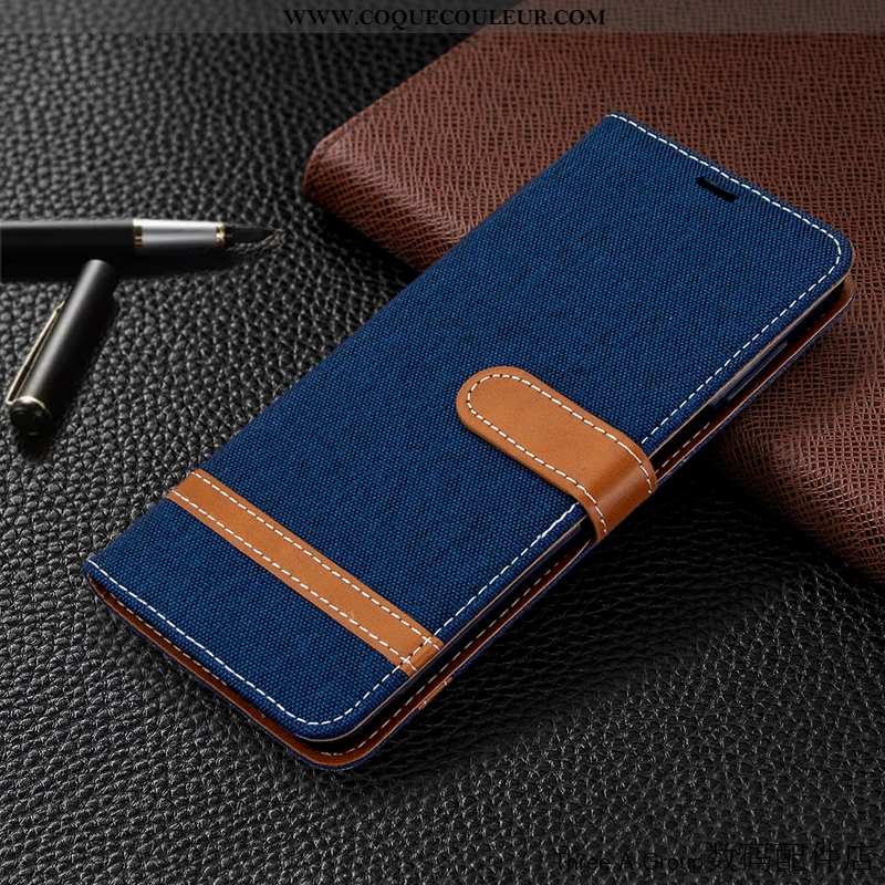 Coque Xiaomi Mi 9 Cuir Téléphone Portable Housse, Housse Xiaomi Mi 9 Bleu Marin Carte Bleu Foncé