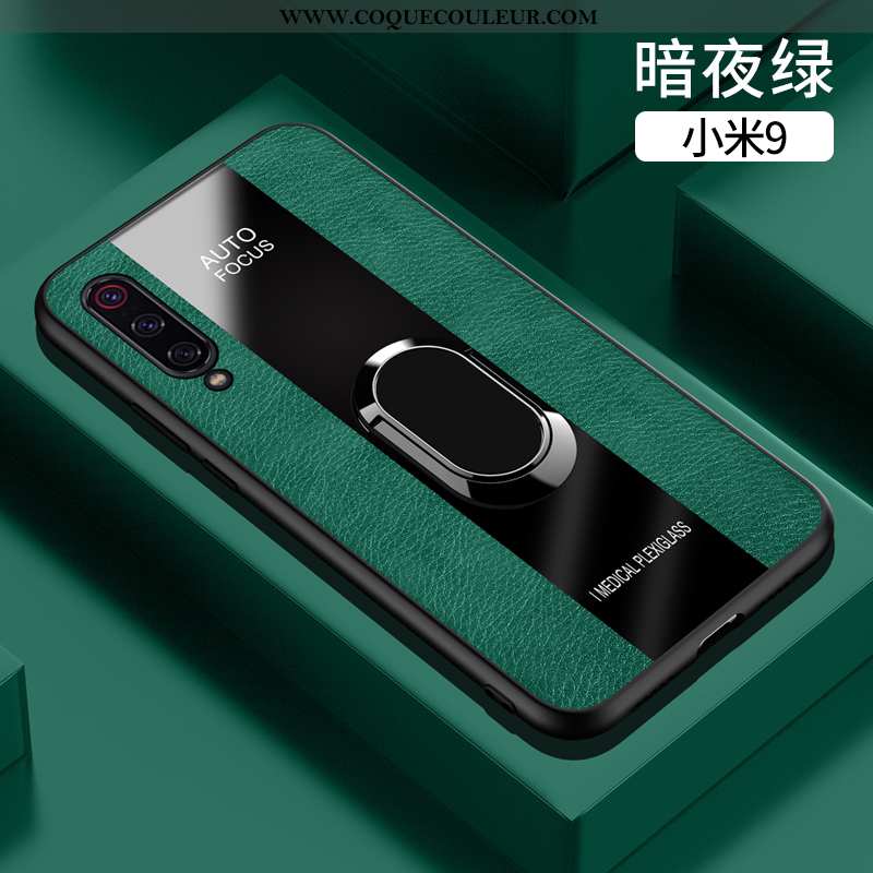 Étui Xiaomi Mi 9 Fluide Doux Tout Compris Cuir, Coque Xiaomi Mi 9 Silicone Bleu