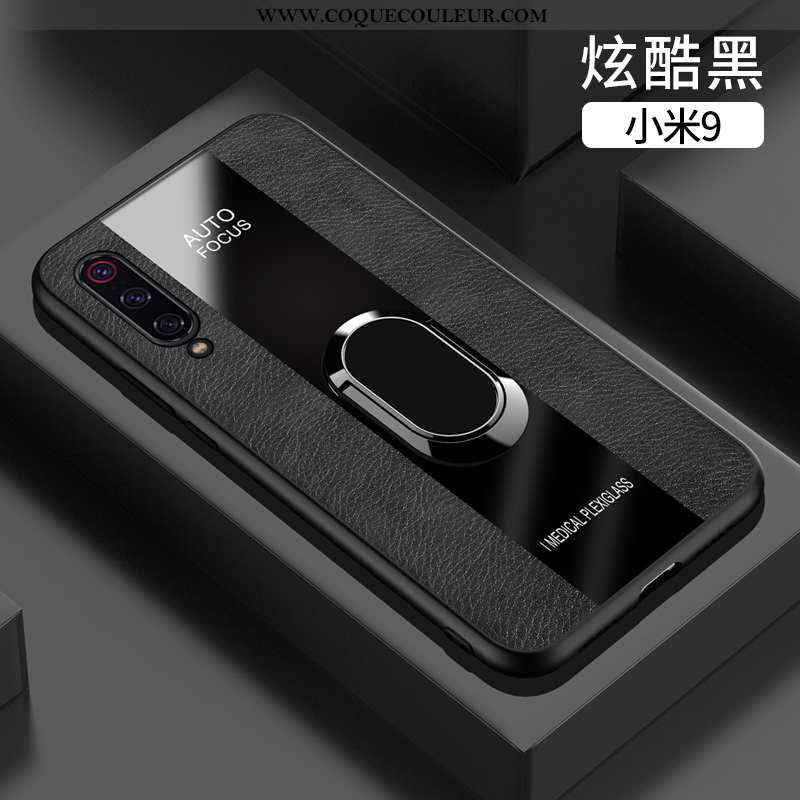 Étui Xiaomi Mi 9 Fluide Doux Tout Compris Cuir, Coque Xiaomi Mi 9 Silicone Bleu