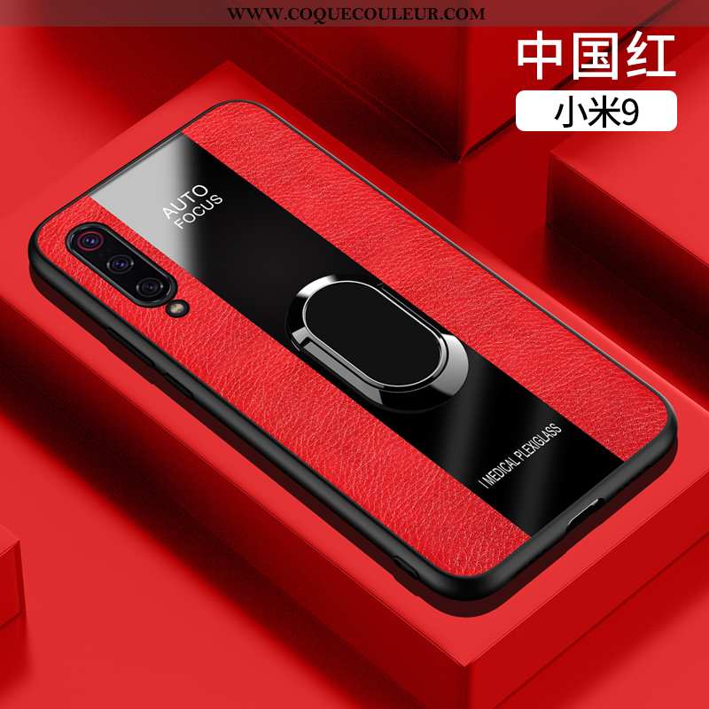 Étui Xiaomi Mi 9 Fluide Doux Tout Compris Cuir, Coque Xiaomi Mi 9 Silicone Bleu