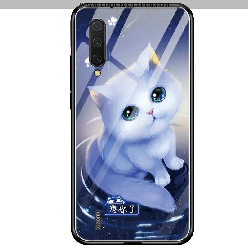 Housse Xiaomi Mi 9 Personnalité Incassable Coque, Étui Xiaomi Mi 9 Tendance Petit Bleu