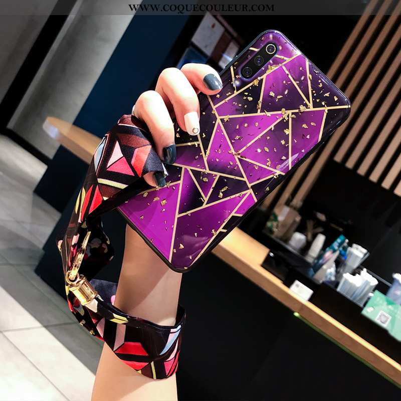 Coque Xiaomi Mi 9 Tendance Dimensionnel, Housse Xiaomi Mi 9 Modèle Fleurie Violet