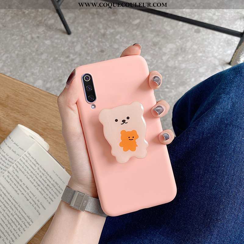 Étui Xiaomi Mi 9 Légère Téléphone Portable, Coque Xiaomi Mi 9 Silicone Ours Bleu