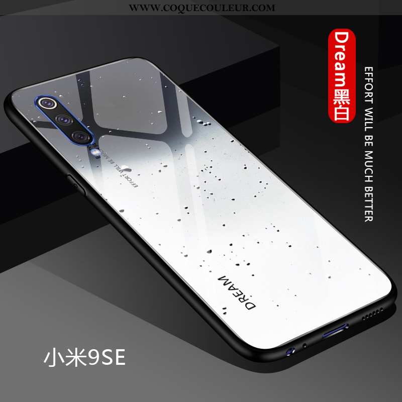 Étui Xiaomi Mi 9 Protection Téléphone Portable Fluide Doux, Coque Xiaomi Mi 9 Verre Net Rouge Bleu