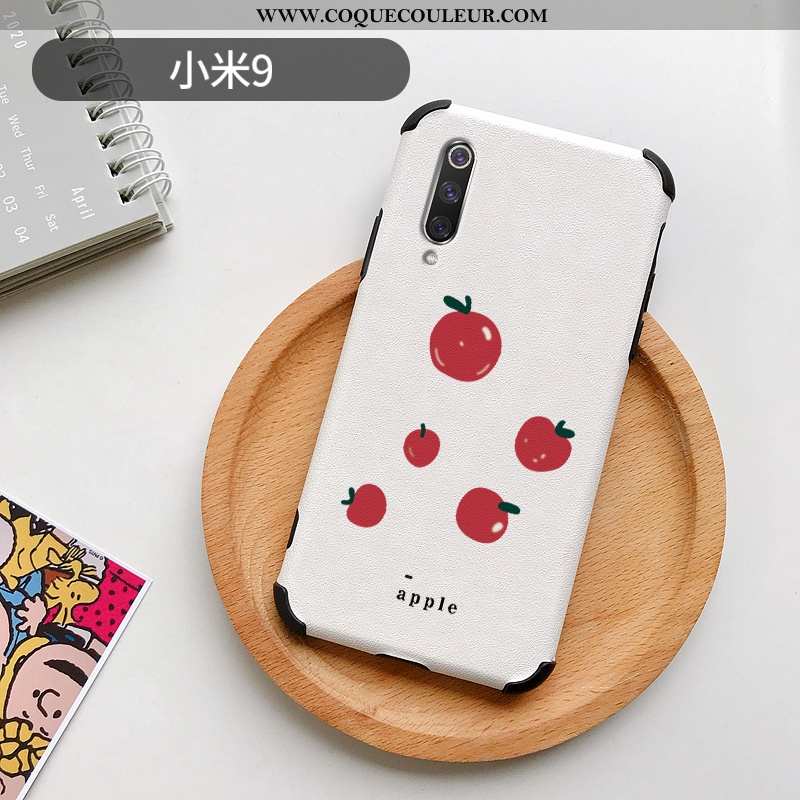 Étui Xiaomi Mi 9 Cuir Dessin Animé Personnalité, Coque Xiaomi Mi 9 Modèle Fleurie Rose