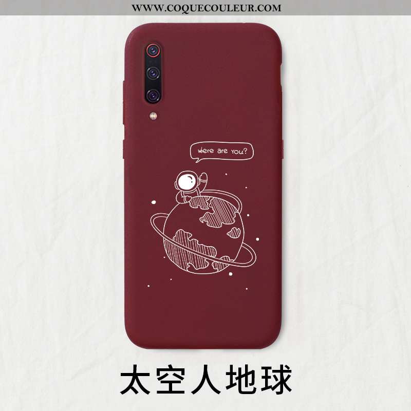 Coque Xiaomi Mi 9 Vin Rouge Petit Coque, Housse Xiaomi Mi 9 Rouge Simple Bordeaux