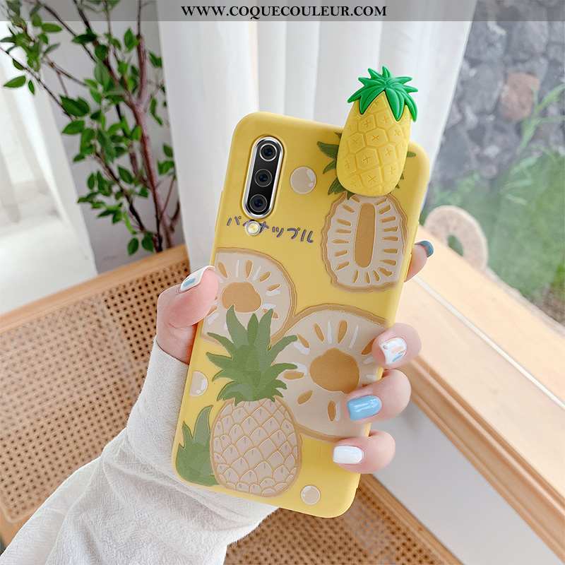 Housse Xiaomi Mi 9 Fluide Doux Dessin Animé Coque, Étui Xiaomi Mi 9 Silicone Tendance Jaune