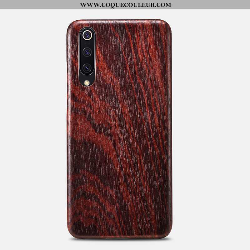 Étui Xiaomi Mi 9 Ornements Suspendus Antidérapant Téléphone Portable, Coque Xiaomi Mi 9 En Bois Fleu