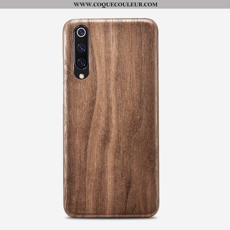 Étui Xiaomi Mi 9 Ornements Suspendus Antidérapant Téléphone Portable, Coque Xiaomi Mi 9 En Bois Fleu