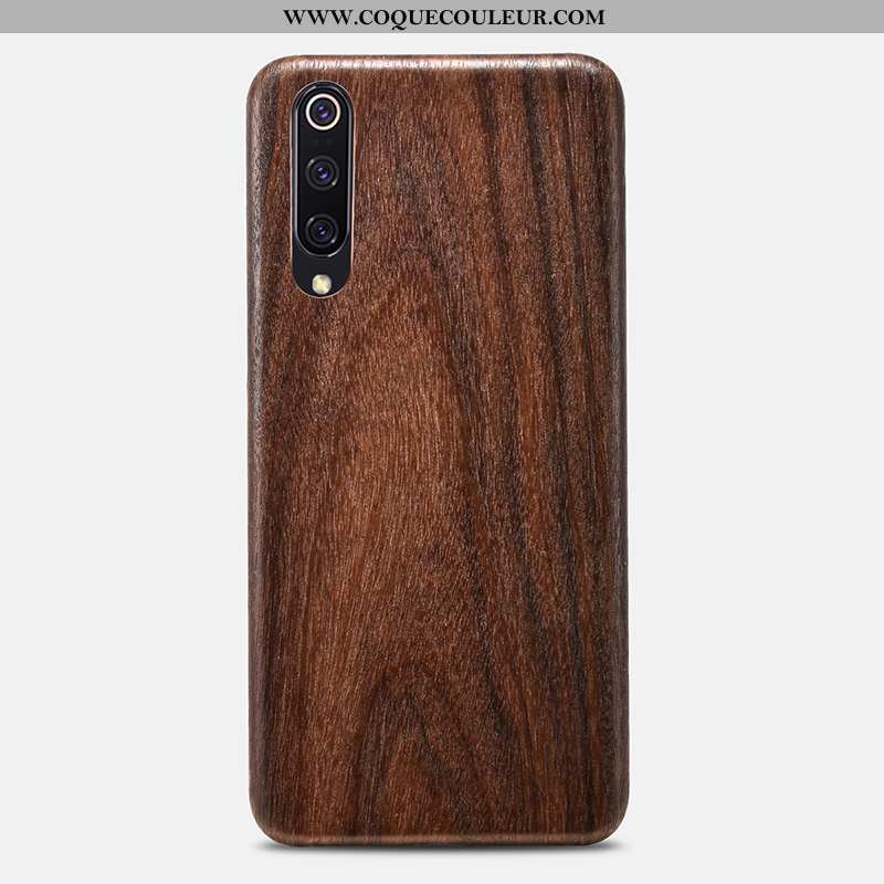 Étui Xiaomi Mi 9 Ornements Suspendus Antidérapant Téléphone Portable, Coque Xiaomi Mi 9 En Bois Fleu