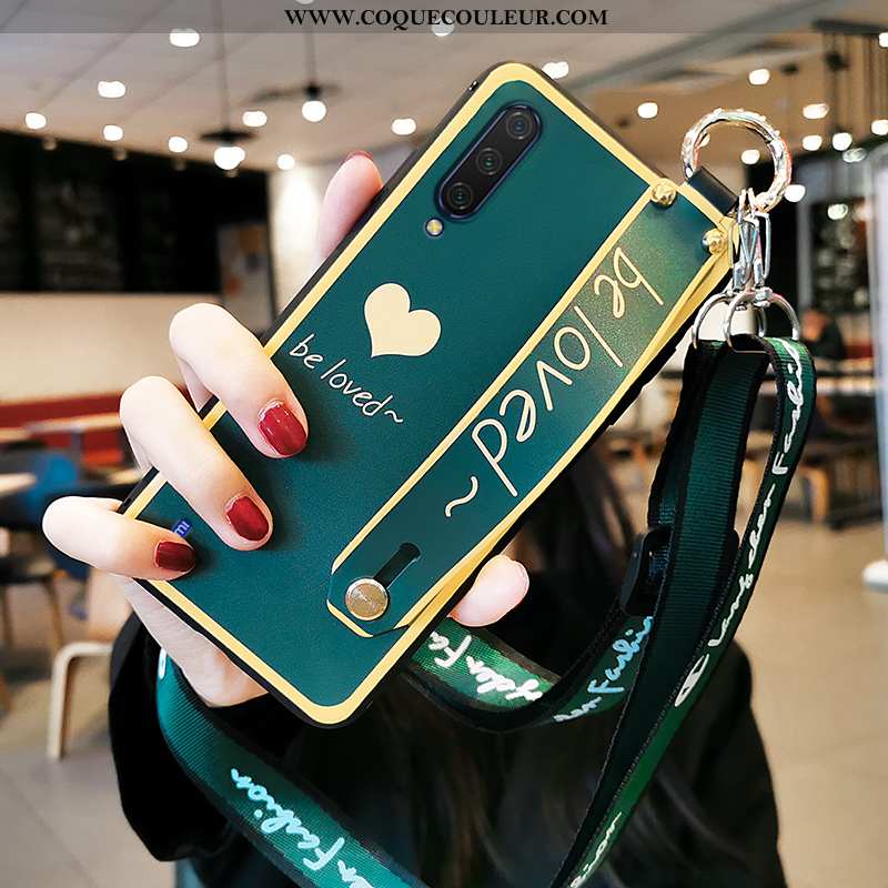 Coque Xiaomi Mi 9 Ornements Suspendus Silicone Amour, Housse Xiaomi Mi 9 Modèle Fleurie Petit Verte