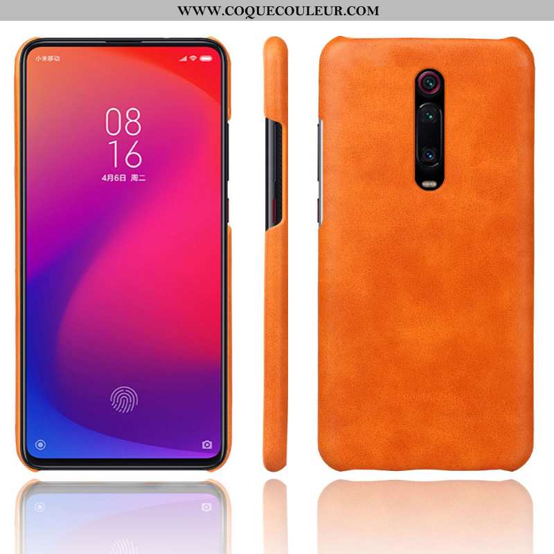 Housse Xiaomi Mi 9t Pro Protection Qualité Rouge, Étui Xiaomi Mi 9t Pro Vintage Coque Marron