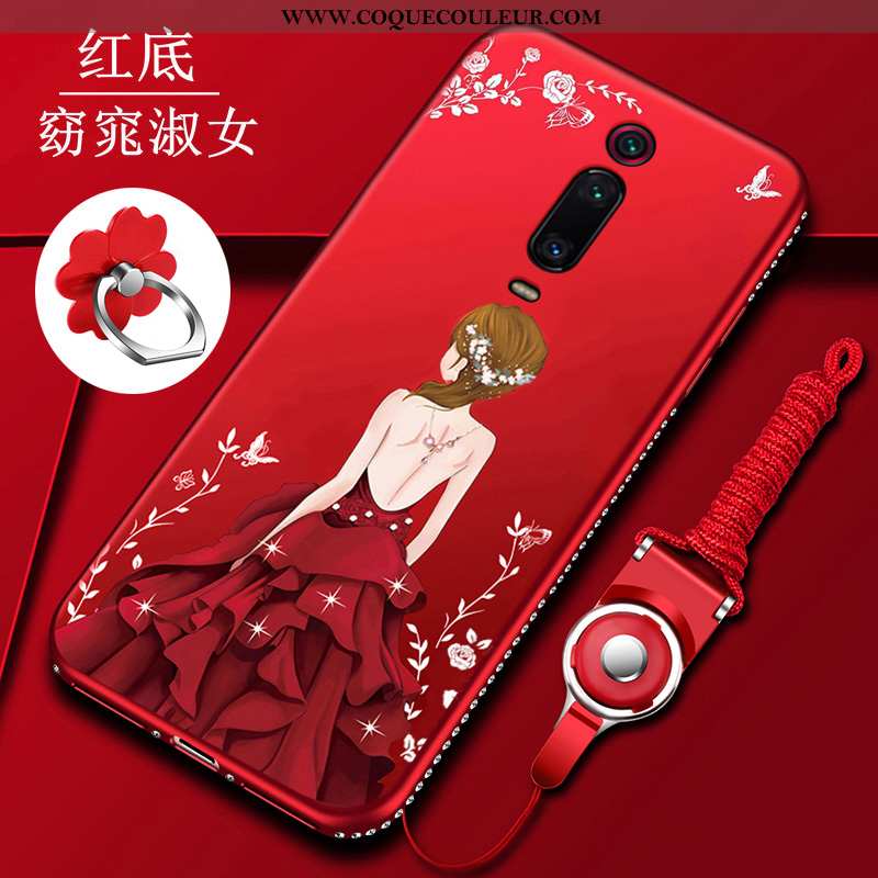 Étui Xiaomi Mi 9t Pro Légère Grand Étui, Coque Xiaomi Mi 9t Pro Fluide Doux Incassable Rouge