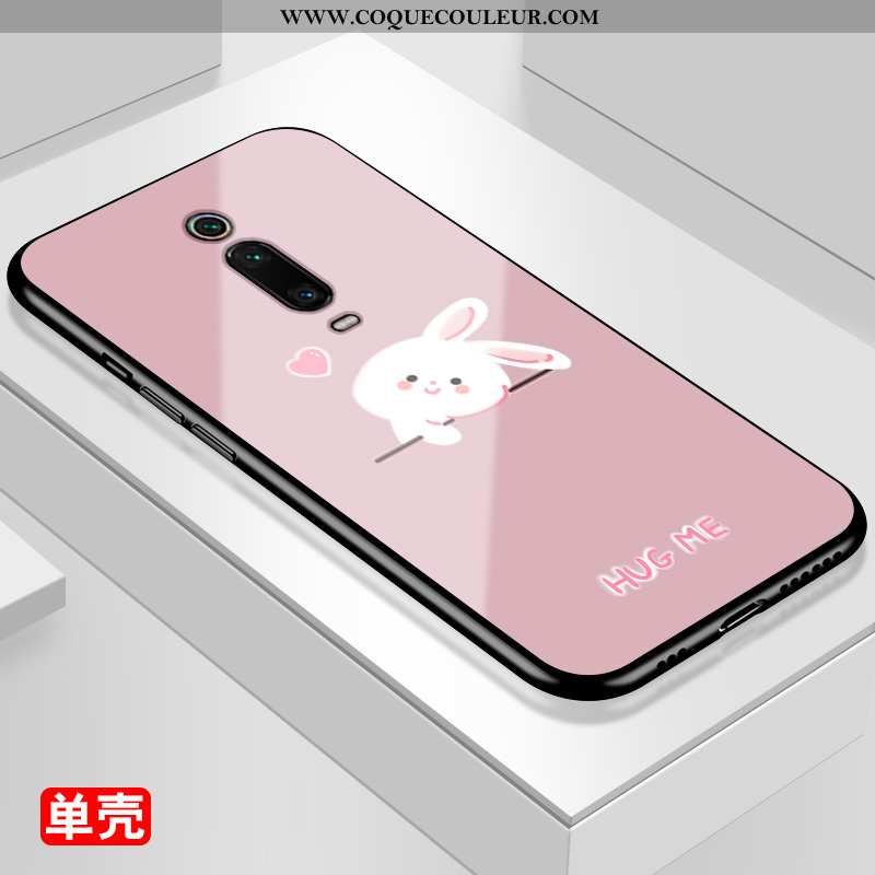 Coque Xiaomi Mi 9t Pro Dessin Animé Incassable Rouge, Housse Xiaomi Mi 9t Pro Protection Rose