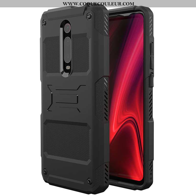 Coque Xiaomi Mi 9t Pro Ours Rouge Téléphone Portable, Housse Xiaomi Mi 9t Pro Étui Banlieue Noir