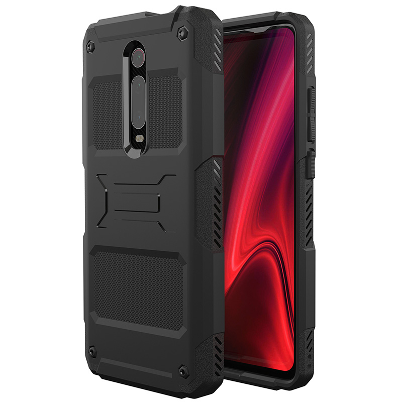 Coque Xiaomi Mi 9t Pro Ours Rouge Téléphone Portable, Housse Xiaomi Mi 9t Pro Étui Banlieue Noir