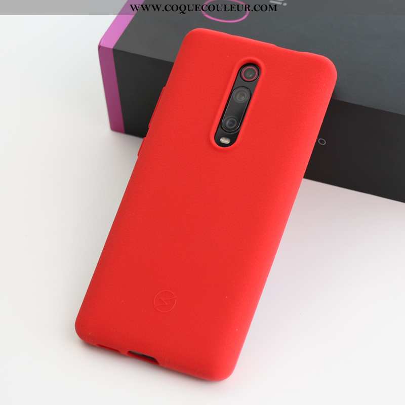 Coque Xiaomi Mi 9t Pro Fluide Doux Bleu Tissu, Housse Xiaomi Mi 9t Pro Silicone Sentir