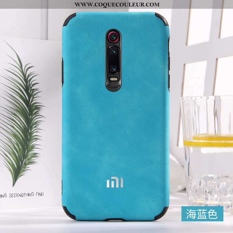 Étui Xiaomi Mi 9t Pro Protection Coque Rouge, Xiaomi Mi 9t Pro Cuir Net Rouge Bleu