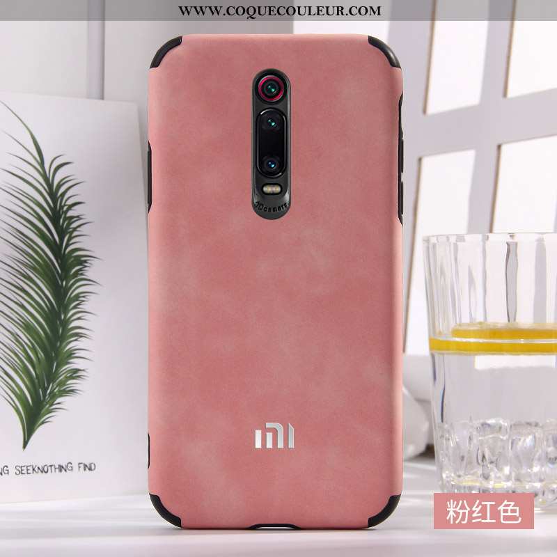 Étui Xiaomi Mi 9t Pro Protection Coque Rouge, Xiaomi Mi 9t Pro Cuir Net Rouge Bleu