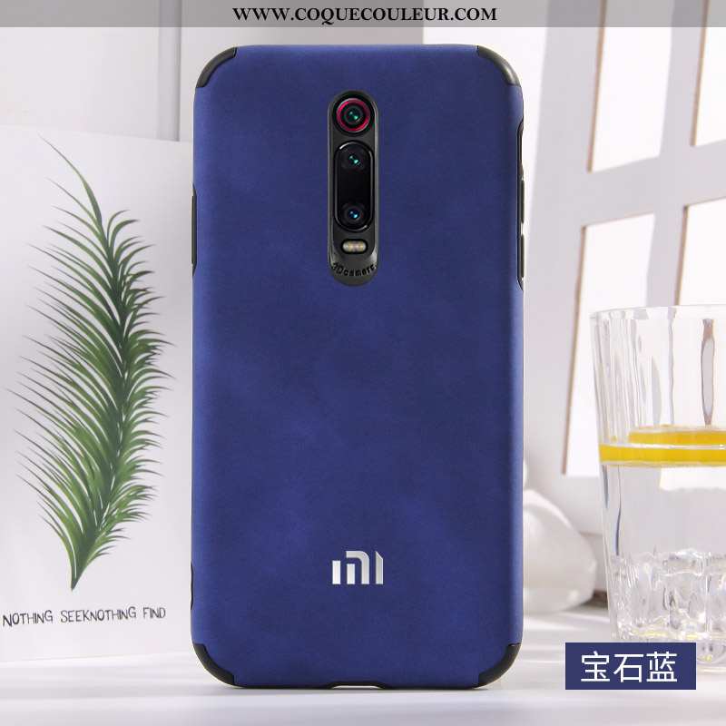 Étui Xiaomi Mi 9t Pro Protection Coque Rouge, Xiaomi Mi 9t Pro Cuir Net Rouge Bleu