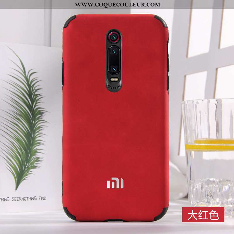Étui Xiaomi Mi 9t Pro Protection Coque Rouge, Xiaomi Mi 9t Pro Cuir Net Rouge Bleu