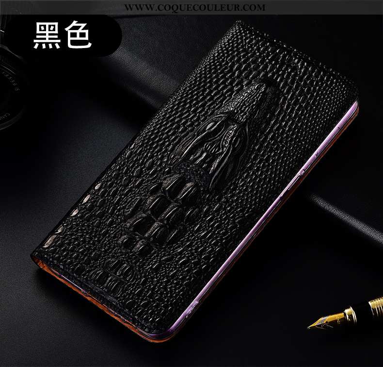 Housse Xiaomi Mi 9t Pro Cuir Véritable Étui Rouge, Xiaomi Mi 9t Pro Protection Tout Compris Noir