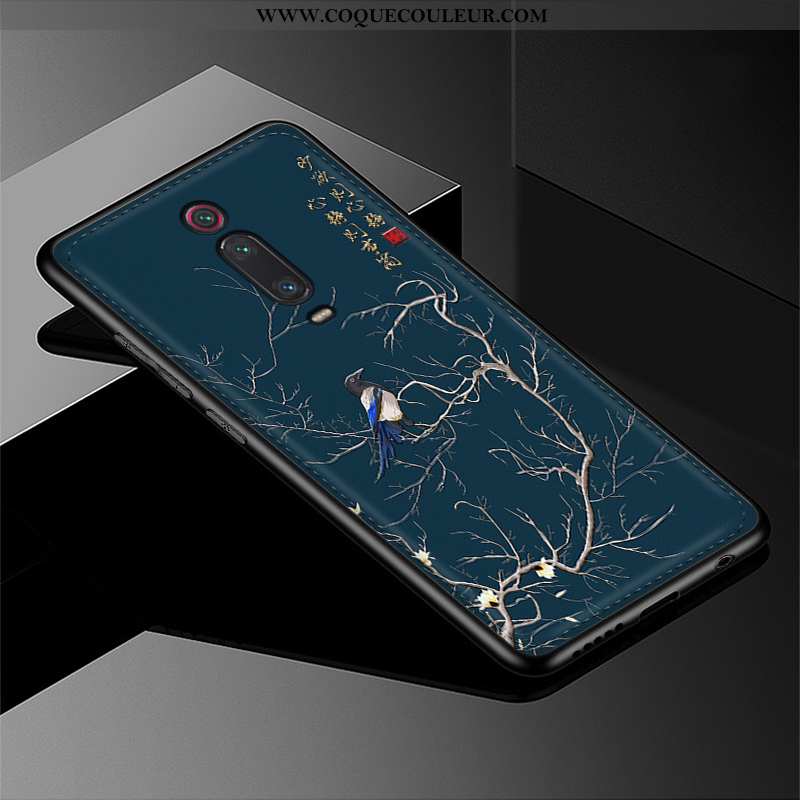 Housse Xiaomi Mi 9t Pro Verre Modèle Fleurie Tout Compris, Étui Xiaomi Mi 9t Pro Transparent Rouge N