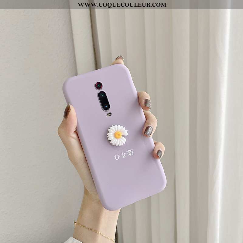 Housse Xiaomi Mi 9t Pro Dessin Animé Fluide Doux Petit, Étui Xiaomi Mi 9t Pro Charmant Violet