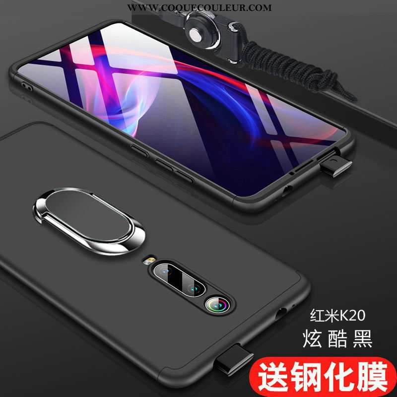 Housse Xiaomi Mi 9t Pro Protection Noir Incassable, Étui Xiaomi Mi 9t Pro Délavé En Daim Grand