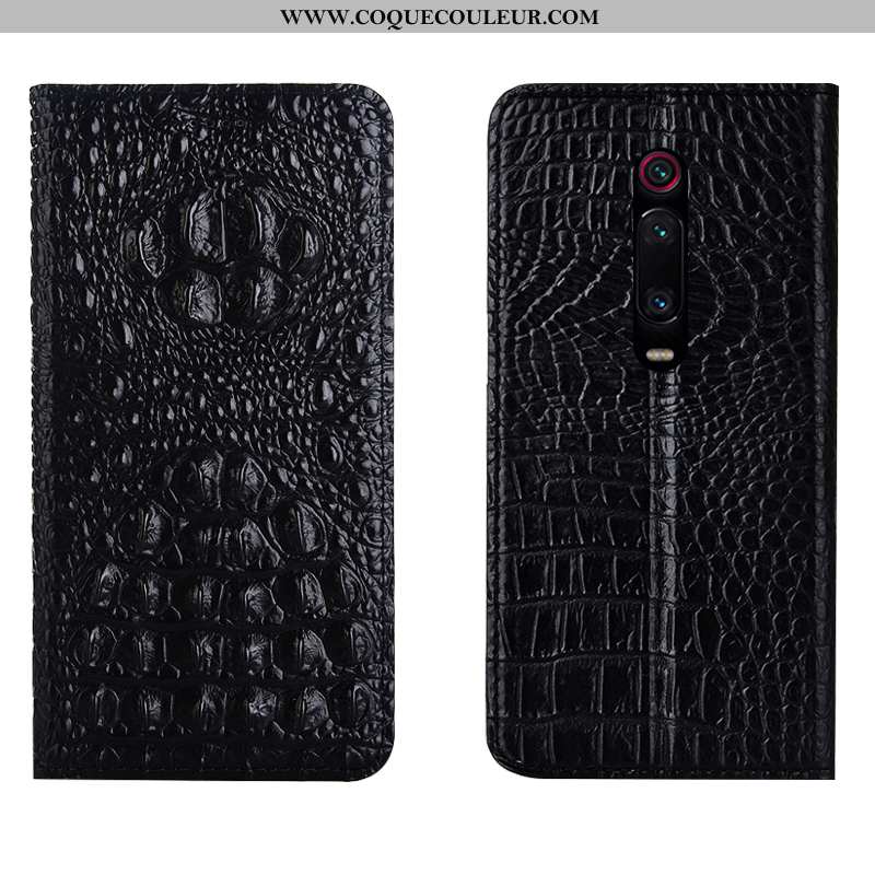 Housse Xiaomi Mi 9t Pro Cuir Véritable Incassable Téléphone Portable, Étui Xiaomi Mi 9t Pro Protecti