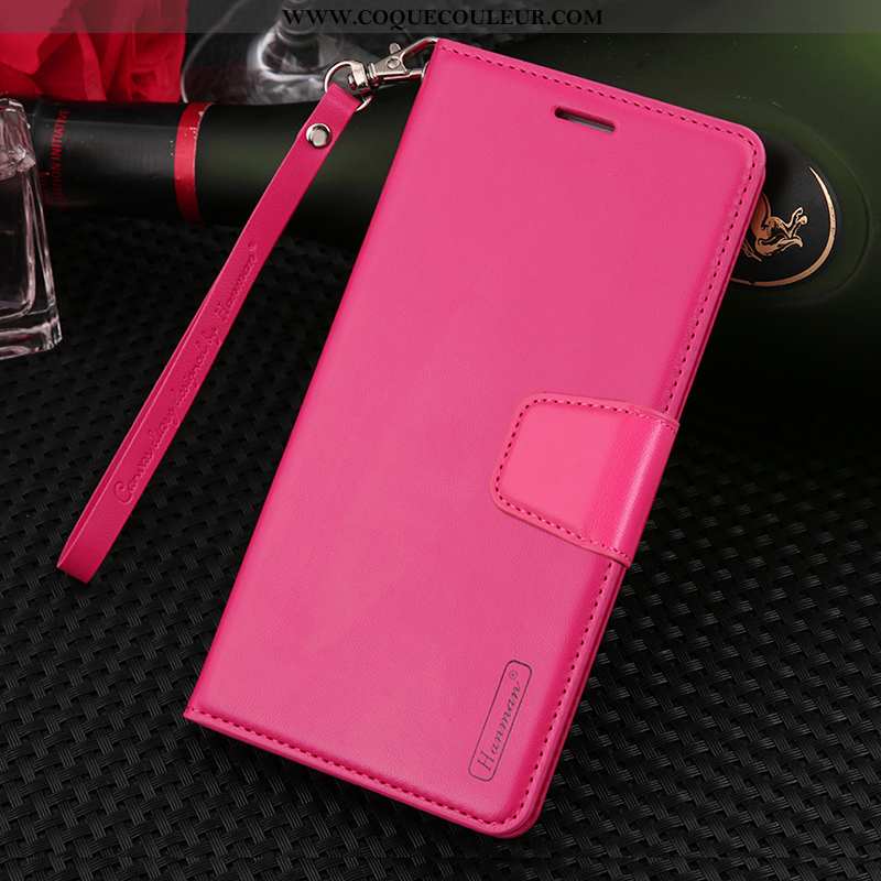 Coque Xiaomi Mi 9t Pro Cuir Incassable Étui, Housse Xiaomi Mi 9t Pro Protection Rouge Rose