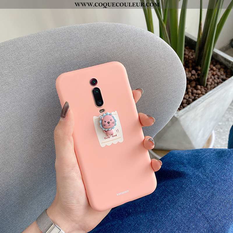 Housse Xiaomi Mi 9t Pro Fluide Doux Petit Protection, Étui Xiaomi Mi 9t Pro Silicone Créatif Rose