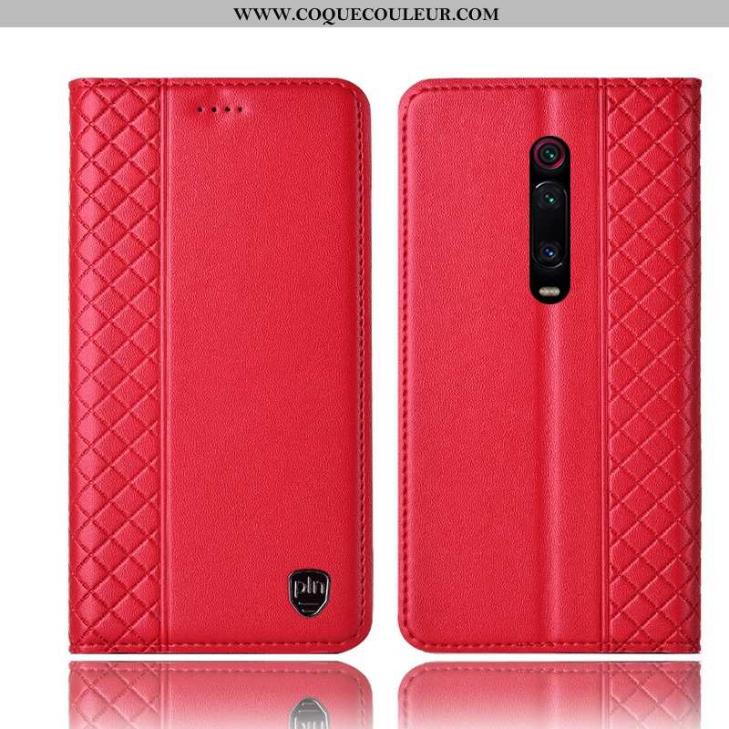 Housse Xiaomi Mi 9t Cuir Véritable Petit, Étui Xiaomi Mi 9t Protection Jaune