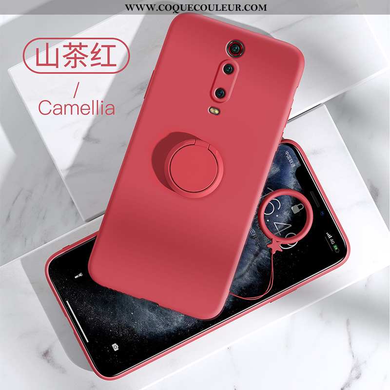 Étui Xiaomi Mi 9t Protection Coque Incassable, Xiaomi Mi 9t Silicone Rouge