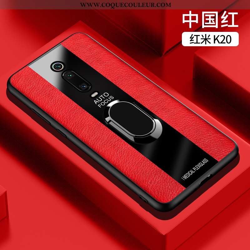 Étui Xiaomi Mi 9t Ultra Anneau, Coque Xiaomi Mi 9t Légère Protection Rouge