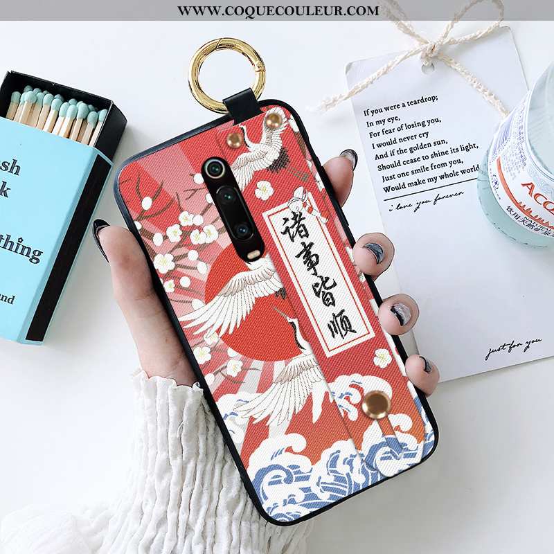 Housse Xiaomi Mi 9t Silicone Petit Fluide Doux, Étui Xiaomi Mi 9t Protection Mémorial Rouge