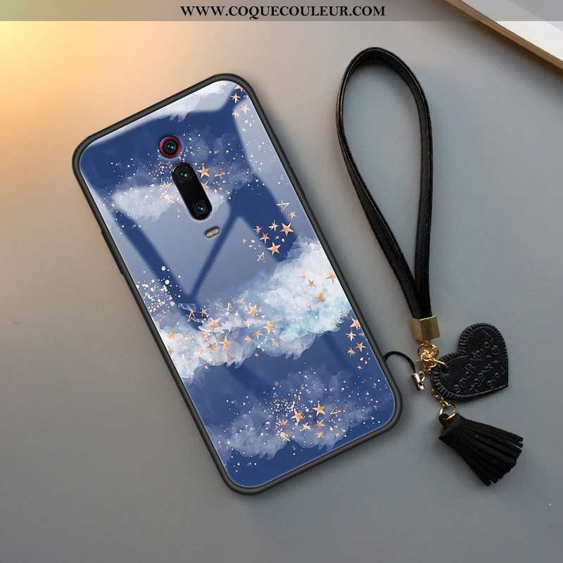 Coque Xiaomi Mi 9t Silicone Bleu Simple, Housse Xiaomi Mi 9t Protection Fluide Doux