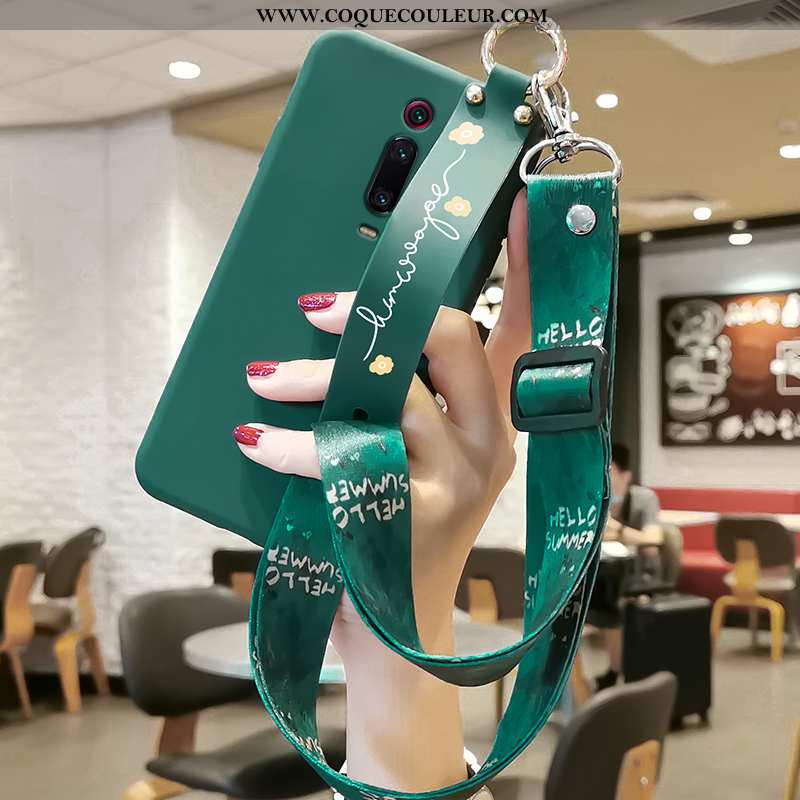 Étui Xiaomi Mi 9t Personnalité Art Simple, Coque Xiaomi Mi 9t Tendance Petit Turquoise