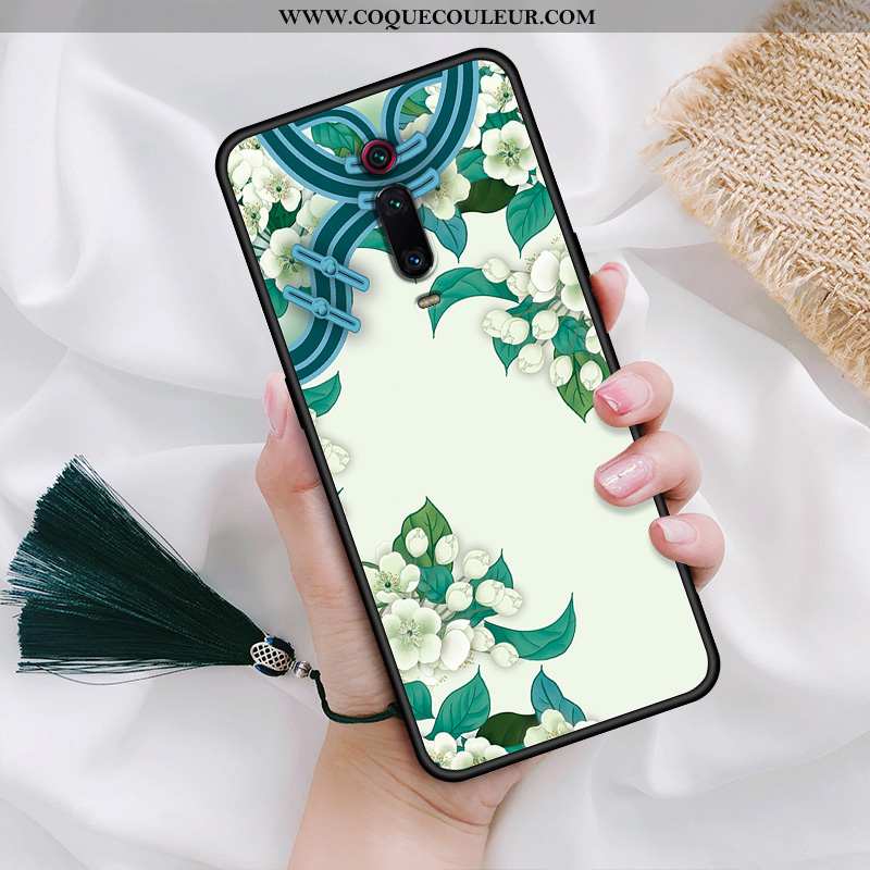 Étui Xiaomi Mi 9t Personnalité Téléphone Portable Pivoine, Coque Xiaomi Mi 9t Créatif Vert Verte