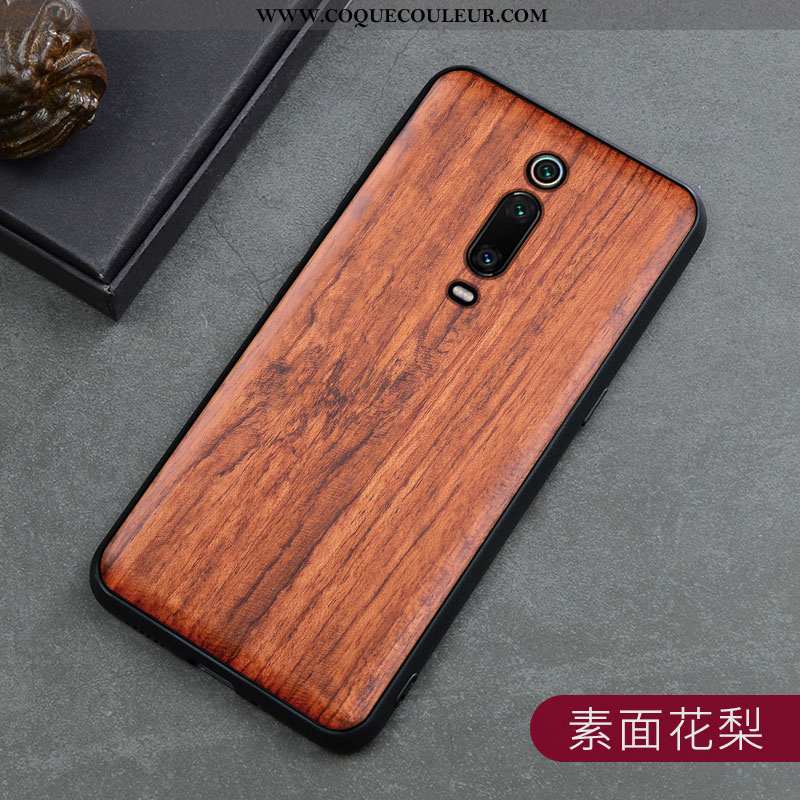 Étui Xiaomi Mi 9t Protection Vintage En Bois, Coque Xiaomi Mi 9t Créatif Marron