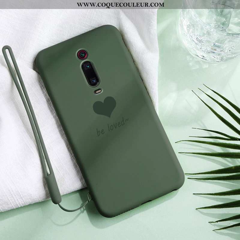 Coque Xiaomi Mi 9t En Silicone Incassable Simple, Housse Xiaomi Mi 9t Mode Fluide Doux Verte