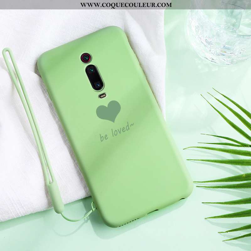 Coque Xiaomi Mi 9t En Silicone Incassable Simple, Housse Xiaomi Mi 9t Mode Fluide Doux Verte