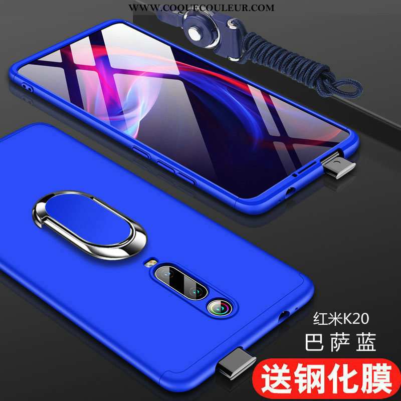 Étui Xiaomi Mi 9t Protection Tendance Tout Compris, Coque Xiaomi Mi 9t Délavé En Daim Difficile Bleu