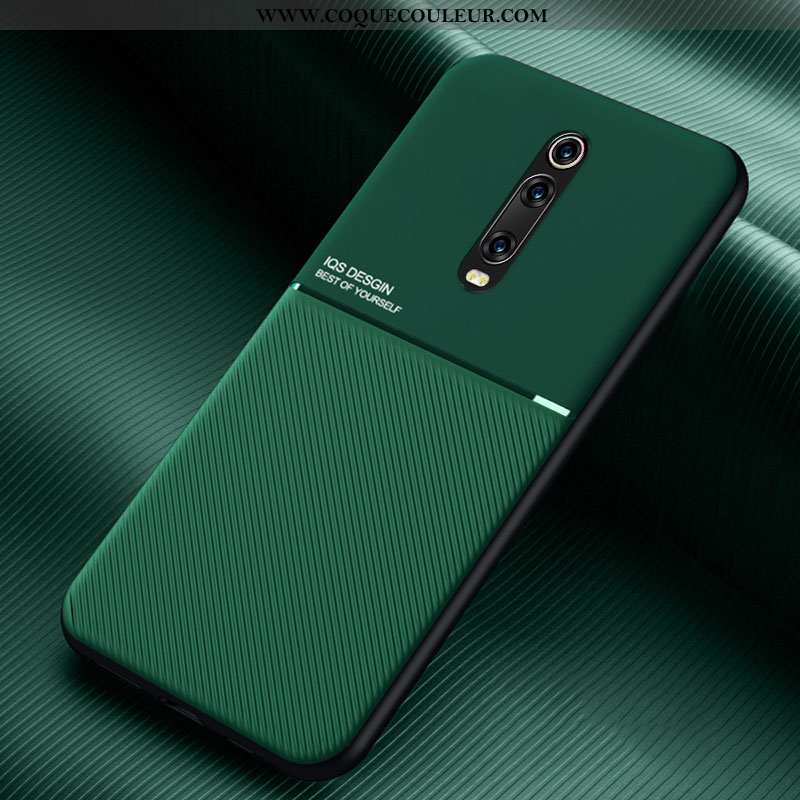 Housse Xiaomi Mi 9t Cuir Simple Tout Compris, Étui Xiaomi Mi 9t Modèle Fleurie Silicone Rouge