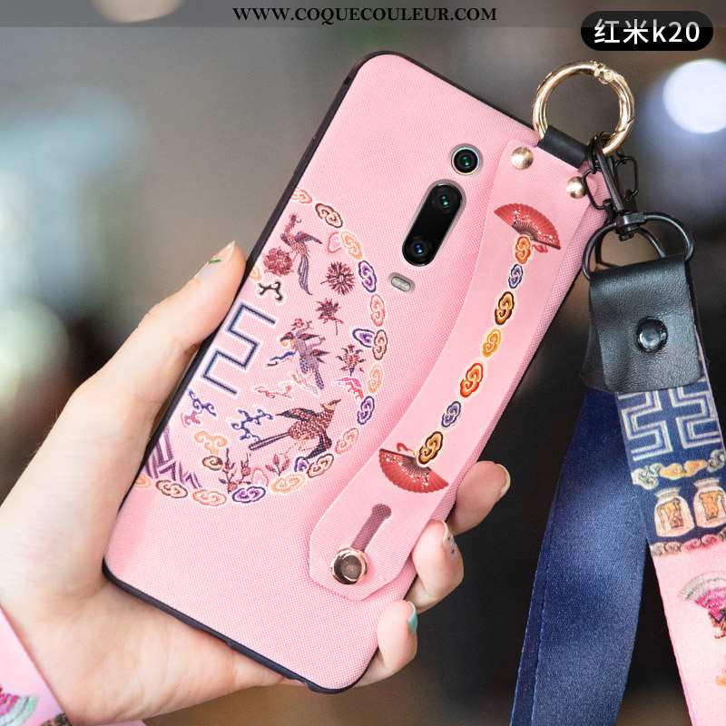 Étui Xiaomi Mi 9t Légère Incassable Petit, Coque Xiaomi Mi 9t Silicone Vent Rose