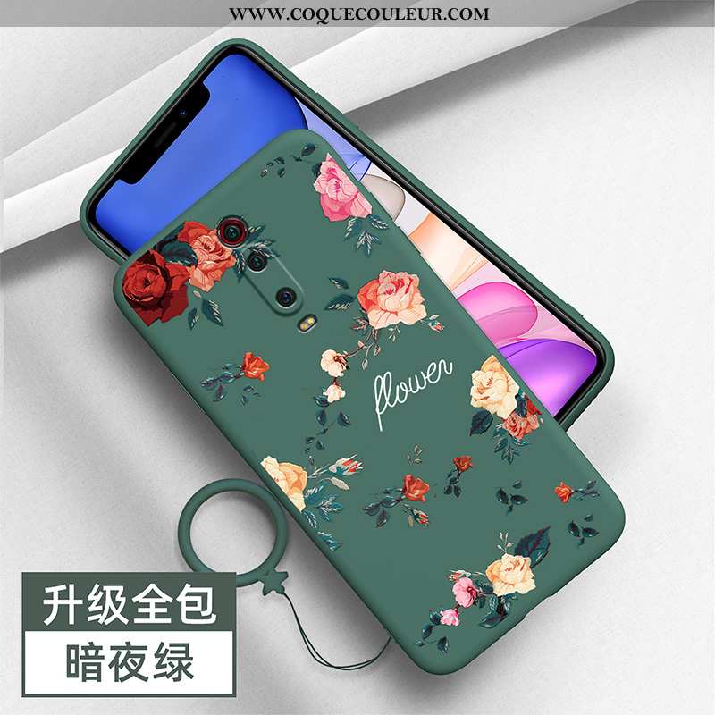 Housse Xiaomi Mi 9t Silicone Incassable Vert, Étui Xiaomi Mi 9t Personnalité Créatif Verte